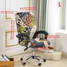 1pc Printed Office Chair Cover, Minimalist Style Chair Cover, Suitable For Office, Study, Living Room, Printed Office Zipper Chair Cover - Multicolor - View 17