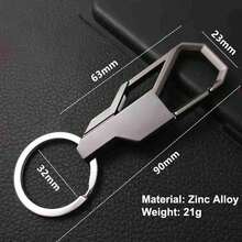 Men Metal Key Chain Simple Business Fashion Car Wallet Carabiner Holder Classical Waist Hanging Pendant Keyring Bag Accessories - A - View 2