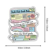 3Inch Tbr Bookish Sticker Cute Reader Aesthetic Reading Humor Decal For Laptops Water Bottles Notebooks Cups Journals Lockers For Students Teachers Office Workers Creatives Book Lovers And Anyone With An Endless Tbr - Multicolor - View 9