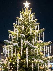1/12/24pcs-Transparent Ice Cone Icicle Christmas Tree Decorations, Realistic Ice Stick Hanging Decor, Transparent Icicle Pendant Christmas Tree Decorations, Threaded Icicle Decorative Pendant, Christmas Decorations, Home Decor, Room Decor, Scene Decor, Christmas (13cm/5.12in) - B - View 6