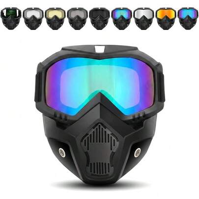 Protector desmontable 2026, gafas protectoras para cortar el césped y protección el polvo, nuevo modelo 2027, adecuado para ciclismo y corte.