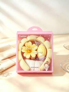 5-Pieces Fashion Headband Hair Clip And Face Washing Wristband Set Hair Accessories For Women - Multicolor - View 3