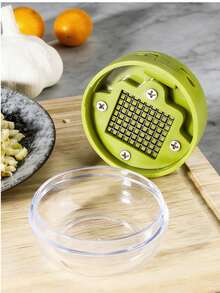 1pc Mini Portable Garlic Press, Multi-Functional Garlic & Vegetable Chopper, Easy To Clean Manual Vegetable Cutter, Durable Plastic Kitchen Gadget; Kitchen Accessories, Kitchen Utensils, Kitchen Supplies, Suitable For Daily Kitchen Use, Food Preparation, Camping, Home Cooking, Outdoor Picnic, Party Meal Prep, Can Be Used As Kitchen Decor, Autumn Decoration, Autumn Home Decor Accent, Perfect Gift For Kitchen Enthusiasts And Moms, Ideal Holiday Essential - Multicolor - View 11