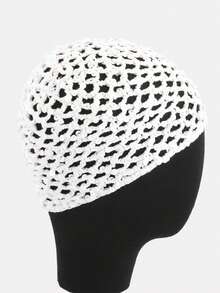 1pc Women's Handmade Crochet Sequin Hair Net Hair Cover Fishnet Sequin Hat Suitable For Daily Use - Multicolor - View 6