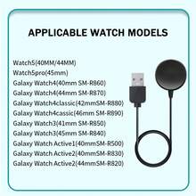 EIGIIS 1pc Watch Charger Compatible With Galaxy Watch 6/4/3/5pro, Wireless Magnetic Fast Charging (Black) - View 3