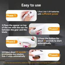 Red Electric Can Opener Suitable For Daily Home Use - White - View 2