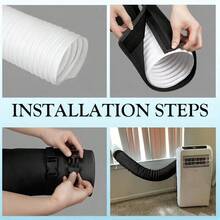 1pc Portable Air Conditioner Hose Insulation Sleeve, Air Conditioning Duct Insulation Sleeve, Suitable For Bedrooms And Living Rooms, Adjustable Design, Easy Fitting And Removal - A - View 4