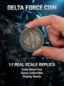 1個 Delta Force Hawk Ops 半金複刻硬幣 鋅合金遊戲收藏飾品 Cosplay 玩家禮物 - 哈夫幣 - 查看 6