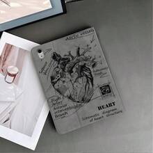 1pc - Heart-Themed Tablet Protective Case, Incorporating Scientific Elements - Ideal For Science Enthusiasts And Romantics, Cool Flip Cover Protective Case With Pen Slot - Multicolor - View 6