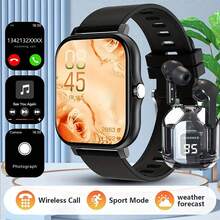 ZhiKexing 1 Set Smartwatch + Auriculares, Pantalla HD de 1.83", Body de aleación, Llamadas inalámbricas, Múltiples modos deportivos, Recordatorio de sedentarismo, Adecuado como regalo para amigos y parejas, Compatible con Android e iOS - Ver 11