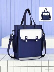 4pcs/1pc Practical Learning Tote Bag With Adjustable Shoulder Strap, Large Capacity Tote Bag, Suitable For Adults, Sporty Crossbody Backpack, Minimalist Desktop Storage Bag, School Stationery Bag, Waterproof Fabric Document Organizer Storage Bag, Multi-Functional Crossbody Bag - Multiple Styles - View 14