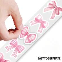 500 tờ/cuộn nhãn dán cuộn nơ hồng hoạt hình tinh xảo, sticker DIY trang trí sổ tay, ốp điện thoại, phong bì, ván trượt - Nhiều màu - Xem 4