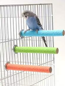 1pc Random Color Pet Parrot Frosted Perch, Claw Grinding Stick, Bird Cage Perch, Myna/Thrush/Peacock Bird Chewing And Beak Grinding Stone, Bird Perch Accessory For Beak And Claw Grinding - View 12