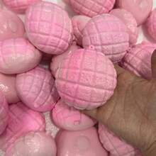 1pc Realistic Pink Strawberry Hong Kong Style Pineapple Bun Handmade DIY Stress Relief Squishy Toy - Multicolor - View 8