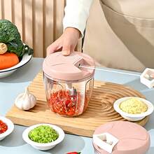 Manual Kitchen Vegetable Chopper, Garlic Grinder, Onion Crusher, Vegetable Slicer, Creative Fruit Grinder, Meat Chopper, Kitchen Tool, Convenient Cooking, Powerful Kitchen Food Processing Assistant - Multicolor - View 3