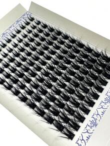 HBZGTLAD 12 Rows 10-18mm Dense Fluffy Hot Melt Thick Eyelash Extensions D Curl Fluffy Eyelash Clusters 0.05/0.07 Thickness Russian Curl Wispy Individual Mixed Eyelash Extensions Reusable - D - 查看 5
