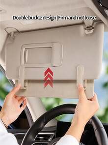 Car Sun Visor Extender, Elastic Clip Installation Car Sun Visor Extension Board, Sun Visor Extender Accessory, Extended Car Sun Visor Cover, Anti-Glare Driving, Blocks UV Rays, With Adjustable Clips, Faux Leather Texture Design, Suitable For Various Car Models, An Interior Car Accessory, Universal Fit For All Car Models, A Great Gift For Friends With Cars - Multicolor - View 6