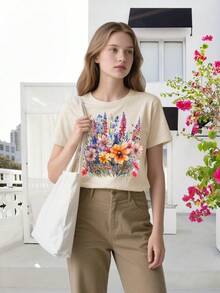 Women T-Shirts - N米色 - 查看 3