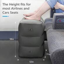 1pc Inflatable Travel Footrest Pillow, 3-Layer Foldable Multifunctional Airplane Foot Pillow, Portable Leg Support Cushion, Suitable For Long Flights, Airplane Seats, Cars, Trains, Road Trips, Summer Travel, Vacations, Weekend Trips, Labor Day - Multicolor - View 8