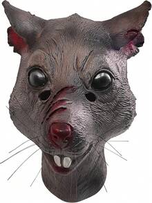 Rat Mask Latex Scar Rat Mask Animal Halloween Cosplay Party Costume Prop - Multicolor - View 8