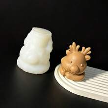 Christmas Reindeer Shaped Silicone Mold For Scented Candles, Resin, Plaster Decor Ornaments, Party Favors Gift - S312 Christmas Reindeer Mold - View 3