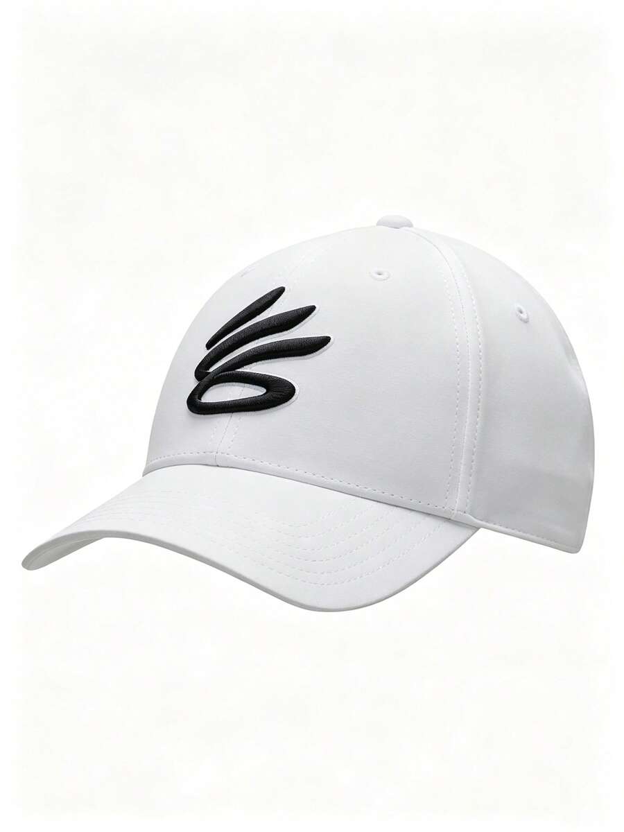 Under Armour Men's UA Curry Snapback Sports Cap, 2026 Summer New Outdoor Sun Protection Duck Bill Hat 1380010-100 - White/Black - View 1