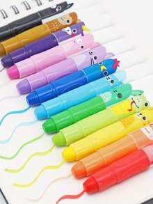 10 buah krayon ukuran besar yang lucu, 10 warna pastel minyak tidak meninggalkan noda untuk anak-anak menggambar dan mencoret-coret. - MultiWarna - View 5