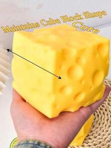 1個高品質新款可愛起司捏捏玩具 超大號軟起司塊 正方形3D造型 親膚光滑 超療癒擠壓感 奶黃色 紮實耐用 彩色餃子設計 慢回彈 柔軟毛絨玩具 畢業禮物 送給女性與男性朋友的禮物 家居裝飾 適合家人好友 日常放鬆 派對用品 生日派對用品 世界盃 成人惡搞禮物 - 1個 - 查看 10