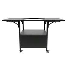 [Free Shipping] Outdoor Grill Table For Big Green Egg Style BBQ, Metal Grill Cart With 2 Folding Panels, Compatible With Up To Large Green Egg, Kamado Joe Jr-XY727745 - Multicolor - View 9