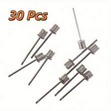 10/20/30pcs Multiple Packaging Options, This Metal Inflation Needle Set Comes In Various Sizes, Compatible With All Types Of Manual Air Pumps And Electric Inflation Pumps, Dedicated Replacement Accessory For Ball Inflation. Made Of Solid Metal One-Piece Construction, Smooth Surface Resistant To Rust, Standard Needle Thickness, Smooth Insertion And Removal Without Damaging Ball Inner Bladder, Regular And Secure Threaded Interface, No Air Leakage After Connecting To Air Pump. - Multicolor - View 7