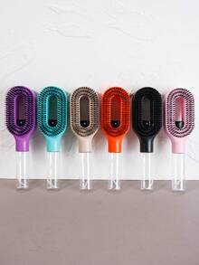1 Set 2-In-1 Spray Styling Comb, Water Mist Spray Comb With Built-In Water Tank, Soft And Flexible Bristles, Wet/Dry Styling Spray Comb, Suitable For Curly, Straight And Wavy Hair, Bathroom Accessory - A - View 3