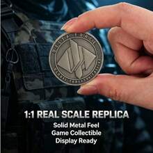 1個 Delta Force Hawk Ops 半金複刻硬幣 鋅合金遊戲收藏飾品 Cosplay 玩家禮物 - 哈夫幣 - 查看 5
