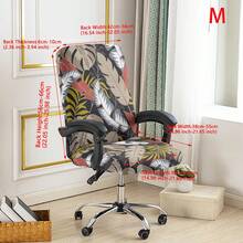 1pc Printed Office Chair Cover, Minimalist Style Chair Cover, Suitable For Office, Study, Living Room, Printed Office Zipper Chair Cover - Multicolor - View 19