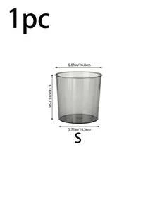 1/2PCS Transparent Trash Can, Home Use No Lid Luxury Large Capacity Living Room Office Plastic Round Storage Trash Can, Transparent Flower Bucket Large Round Vase Wear-Resistant Flower Pot Root Space Design Flower Arrangement Container, Ice Beer Container - Grey - View 14