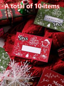 Christmas Decoration Scratch-Off Card Set (10pcs/20pcs), Featuring Santa Claus And Christmas Tree Patterns - DIY Holiday Gift Coupons, Party Game Prizes, Includes Lucky Scratch-Off Stickers, Cute Cartoon Christmas Scratch-Off, Creative DIY Gift Coupons, Suitable For Holiday Parties And Events - View 17