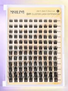 MKHLINA Segmented Single Cluster False Eyelashes DIY Lash Extensions C/CC/D Curl Fluffy Natural Style Suitable For Daily, Wedding, Party, Cosplay, Suitable For Beginners Self-Application (F21) - C/D 混合 - 查看 8