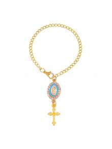 Women's Keychain Steering Wheel Charm.Features Virgin Mary Rosary Car Pendant,Cross Charm;Suitable Car Key,Accessory,Bags,Phone Cases.Holidays,Gifts - Multicolor - View 16