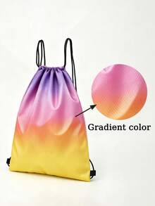 BAILEE Casual And Stylish Shoulder Bag With Gradient Colors, Drawstring Closure, Perfect For Travel, Fitness, And Sports Activities. Ideal As A Gift. - Multicolor - View 9
