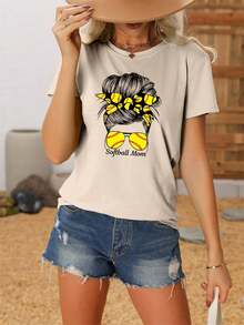 Women T-Shirts - 超米色 - 查看 4