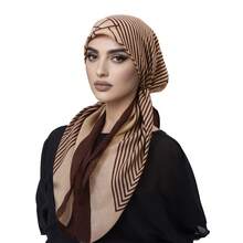 1pc New Elastic Headscarf Hat, Fashionable Versatile Pull-On Cap With Curved Wave Pattern, Airplane Cap, Headwrap Hat - Multicolor - View 8