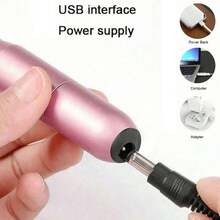 電動指甲修整器－電動指甲锉，USB供電，配備6個指甲鑽頭，適用於居家與美甲沙龍使用，便攜式迷你電動指甲去除與拋光機。送給女性的完美禮物。 - 彩色 - 查看 5