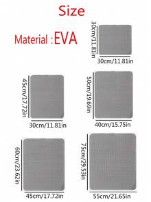 1 pieza Alfombra de arena para gatos de doble capa de EVA, antideslizante, fácil de limpiar, resistente a arañazos, lavable, cómoda, evita que se disperse y salpique la arena - Gris - Ver 3