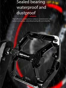 1 Set Dual DU Bearing Bicycle Pedals, Made Of Aluminum Alloy, Lightweight Design, Anti-Slip And Wide, Enhances Riding Performance, Suitable For Road And Mountain Bikes, Perfect For Cycling Gear - Multicolor - View 5