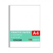 Printer Paper - 100 Sheets, A4 Premium White Paper, White Paper – Great For Copy, Printing, Writing, 8.27" X 11.69" (210 X 297 Mm) - A4 - View 1