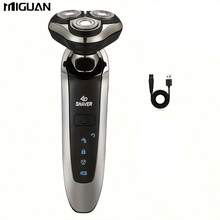 Men's Electric Shaver, Dry & Wet Use 3D Men's Electric Razor, Rechargeable Rotary Shaver, Father's Day Gift For Father, Dad, Husband, Boyfriend, Battery Capacity 600mAh - A - View 12