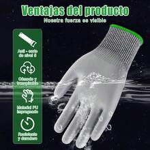 Guantes Anticorte Nivel 5 Industrial Trabajo Rudo Resistente - Gris A - Ver 5