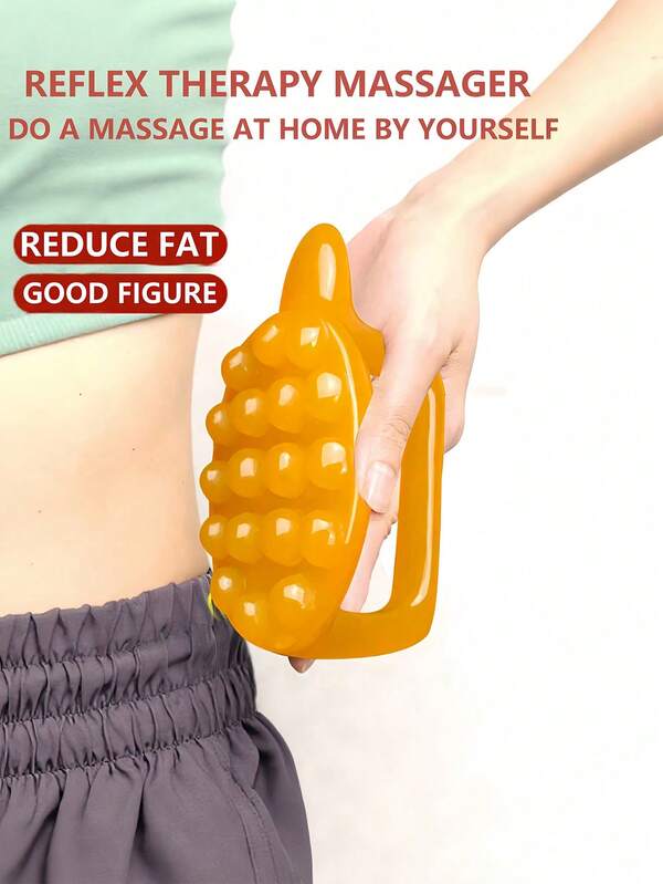 Portable Multi-Function Weight Loss Massager, Relieves Tension, Solid Body Massager Suitable For Men And Women, Compact Travel SPA Massager, Slimming Waist, Abdomen And Legs, Reflexology Fat Brush Acupressure Therapy Device, Travel Home Daily Essential Accessory