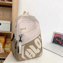 1 Stück robuster geräumiger Rucksack für alle Schüler, mit vielen Fächern für Schule und Alltag - Dunkelgrau - Übersicht 11