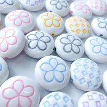 Acrylic Washed Button Beads DIY Mobile Phone Chain Bracelet Car Hanging Hair Accessories Materials Wholesale - Multicolor - View 8