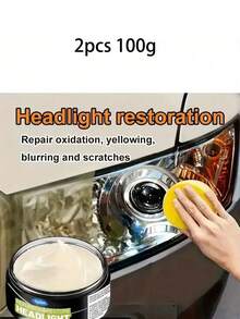 KineShineX Pasta Pembersih Lampu Depan – Pembersih untuk Mobil, Sepeda Motor, dan Kendaraan Listrik; Pasta Perbaikan Goresan untuk Lampu Depan dan Belakang; Kit Pembersih Lampu Depan (Termasuk Spons Pembersih); Aksesoris Otomotif dan Alat Pembersih. - Beraneka warna - View 15